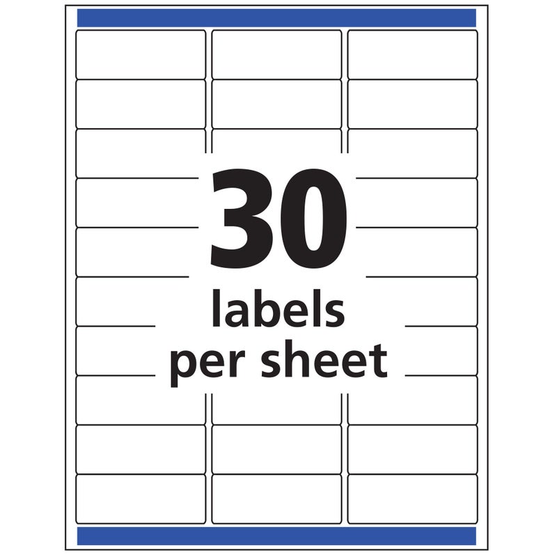 Avery Printable Address Labels for Laser Printers, 1" x 2-5/8", Matte Clear, 300 Blank Mailing Labels, 5 Packs (15660) - Image 5